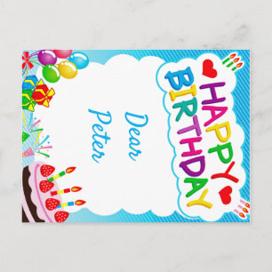 Gelukkig Verjaardag Briefkaart