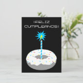 gelukkig verjaardag donut kaart (Staand voorkant)