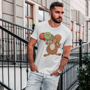 Gelukkig Verjaardag Eekhoorn Heren T-Shirt