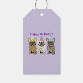 Gelukkig Verjaardag! Franse Bulldoggen Cadeaulabel