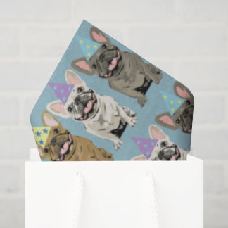 Gelukkig Verjaardag! Franse Bulldoggen Tissuepapier