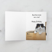 Gelukkig Verjaardag Grappige Kat Kaart (Binnen)