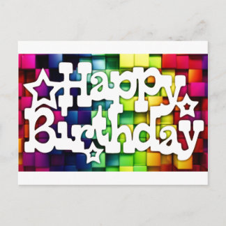 Gelukkig Verjaardag - Happy Birthday Briefkaart