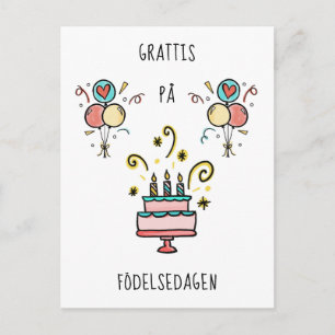 Gelukkig verjaardag Happy Birthday Briefkaart