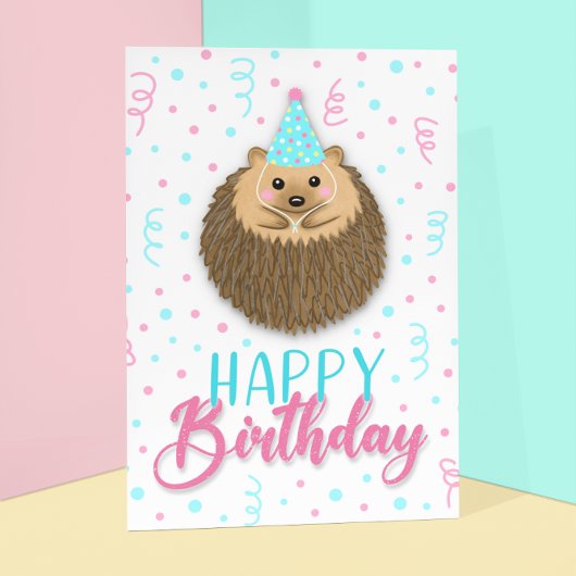 Gelukkig Verjaardag Hedgie Kaart