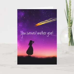 Gelukkig Verjaardag Je hebt weer een jaar overleef Kaart