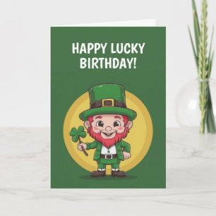 Gelukkig Verjaardag Leprechaun Kaart