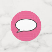 GELUKKIG VERJAARDAG Speech Bubble Fun Retro Comic  Confetti (Kleine voorkant)