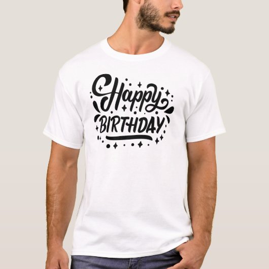 Gelukkig verjaardag t-shirt (Voorkant)