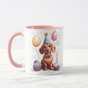 Gelukkig Verjaardag Teckel Hond Mok