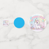 gelukkig verjaardagsfeest eenhoorn confetti (Achterkanten)