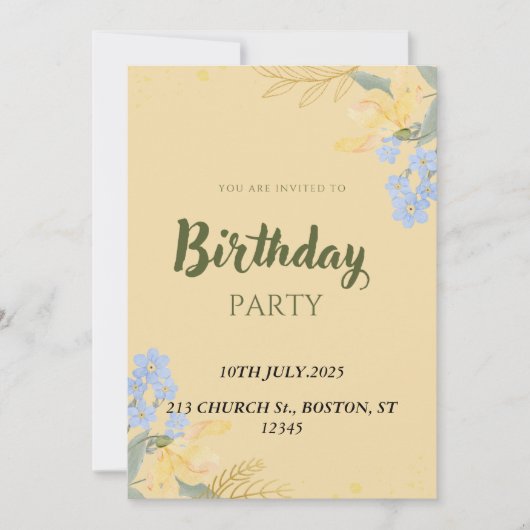 GELUKKIG VERJAARDAGSFEEST KAART (Voorkant)