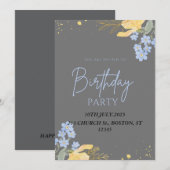 GELUKKIG VERJAARDAGSFEEST KAART (Voorkant / Achterkant)