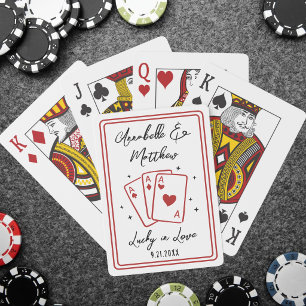 Gelukkig Verliefd Bruiloft Pokerkaarten