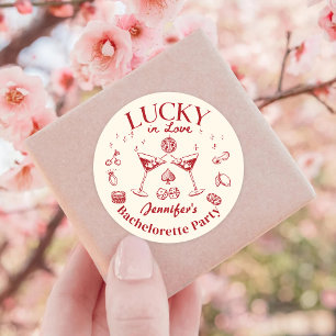 Gelukkig Verliefd Cocktail Meidenavond Ronde Sticker