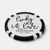 Gelukkig Verliefd Foto Huwelijk Poker Chips (Enkel)