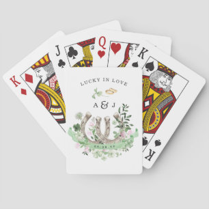 Gelukkig Verliefd   Klaver Hoefijzers Trouwen  Pokerkaarten