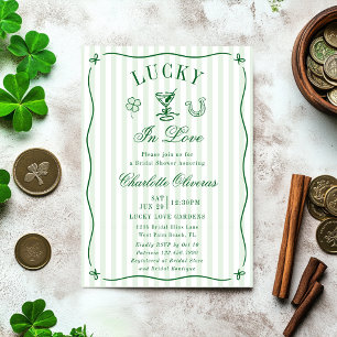 Gelukkig Verliefd St. Patrick's Day Bruidsborrel Kaart