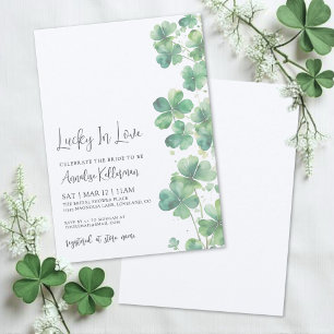 Gelukkig Verliefd St. Patrick's Day Bruidsborrel Kaart