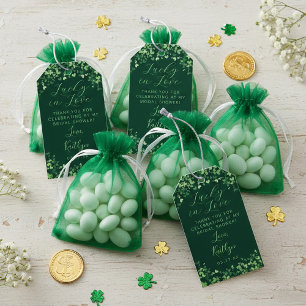 Gelukkig Verliefd St. Patrick's Day Bruidsbruiloft Cadeaulabel
