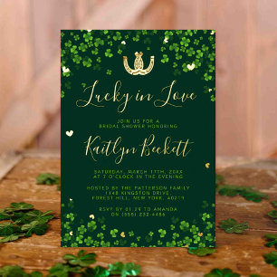 Gelukkig Verliefd St. Patrick's Day Bruidsfeest Ec Folie Uitnodiging