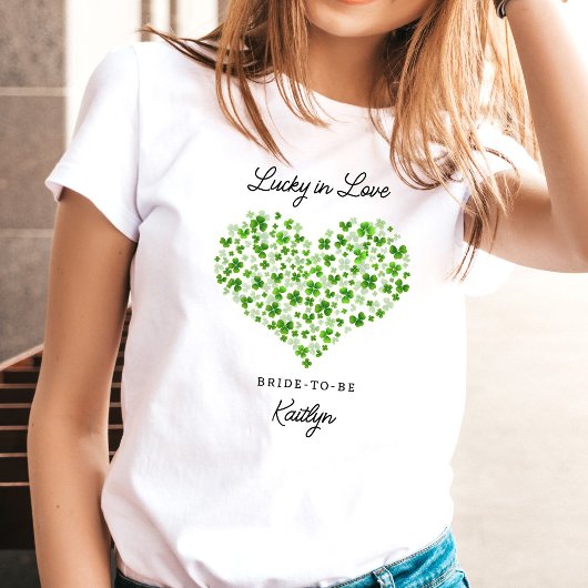 Gelukkig Verliefd St. Patrick's Day Bruidsfeest T-shirt