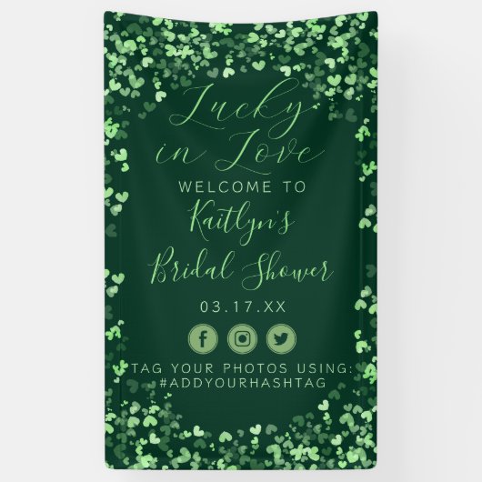 Gelukkig Verliefd St. Patrick's Day Bruidsmeisjesf Spandoek (Verticaal)
