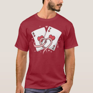 Gelukkig Verliefd: Vintage 6 & 7 Harten Romantisch T-shirt