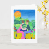 Gelukkig Verloving Kaart (Gele Bloem)