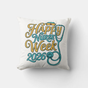 Gelukkig Verpleegstersweek 2026 Stethoscoop Shirt Kussen