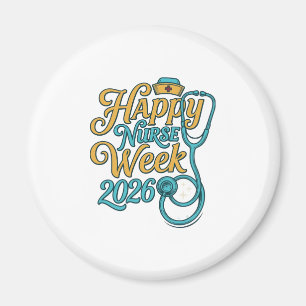 Gelukkig Verpleegstersweek 2026 Stethoscoop Shirt Magneet