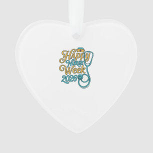Gelukkig Verpleegstersweek 2026 Stethoscoop Shirt Ornament