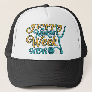 Gelukkig Verpleegstersweek 2026 Stethoscoop Shirt Trucker Pet