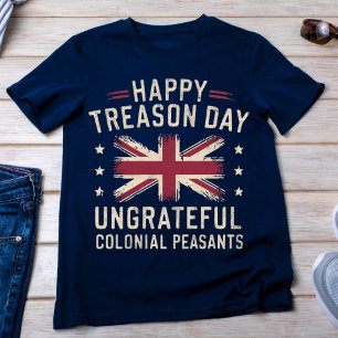 Gelukkig Verraad Dag Grappig 4 juli T-shirt