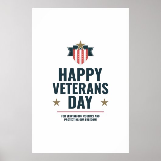 Gelukkig veteranendag poster (Voorkant)