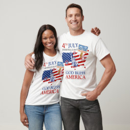 Gelukkig vierde juli Onafhankelijkheidsdag Amerika T-shirt