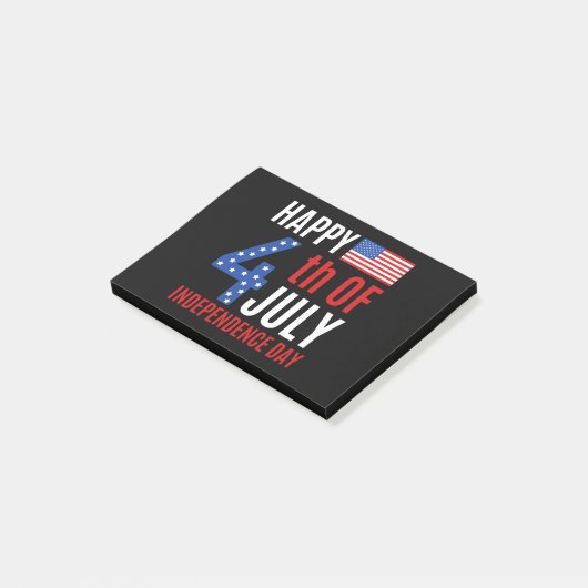 Gelukkig vierde juli Onafhankelijkheidsdag Post-it® Notes (Schuin)