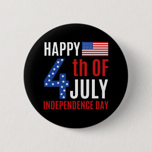 Gelukkig vierde juli Onafhankelijkheidsdag Ronde Button 5,7 Cm