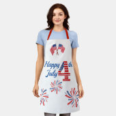 Gelukkig vierde van juli All-Over Print Schort (Gedragen)