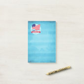 Gelukkig vierde van juli Amerikaanse vlag Illustra Post-it® Notes (Op bureau)