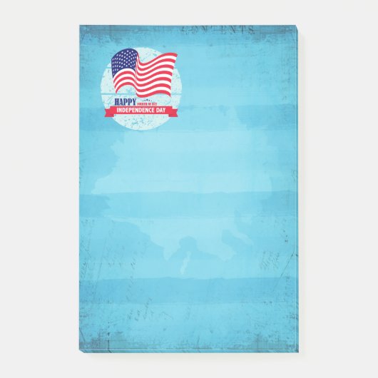 Gelukkig vierde van juli Amerikaanse vlag Illustra Post-it® Notes (Voorkant)