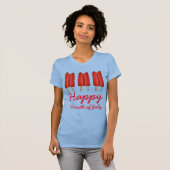 Gelukkig vierde van juli Cherry Twin Pop Popsicle T-shirt (Voorkant volledig)