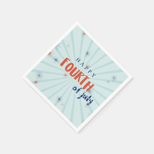 Gelukkig Vierde Vuurwerk 4th van Juli Feestservett Servetten (Hoek)