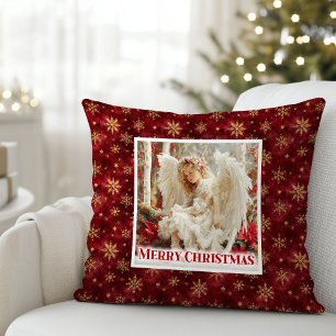 Gelukkig Vintage Engel Kerstcadeau Kussen