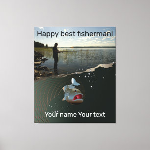 Gelukkig vissen canvas afdruk