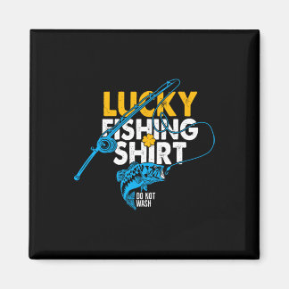 Gelukkig Vissershemd Niet Wassen Voor Een Visser Magneet