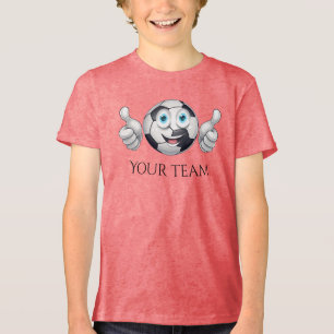 Gelukkig Voetbal Duim Omhoog – Leuke Sport Design  Tri-Blend Shirt