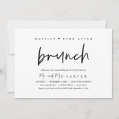 Gelukkig voor altijd na de bruiloft brunch viering kaart (Voorkant)