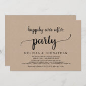 Gelukkig voor altijd, Rustieke Trouwdag Elopement Kaart (Voorkant / Achterkant)