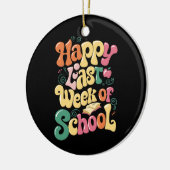 Gelukkig vorige week van schoolleraren leerlingen keramisch ornament (Links)